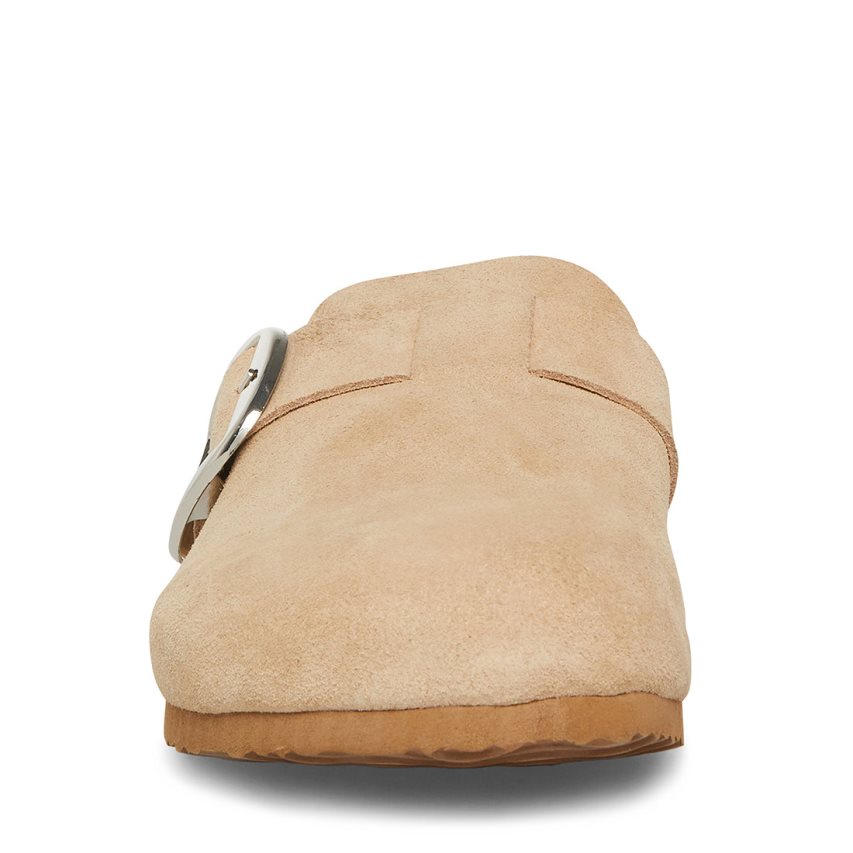 Beige Steve Madden Social Suede Women's Loafers | PH 6238JLA